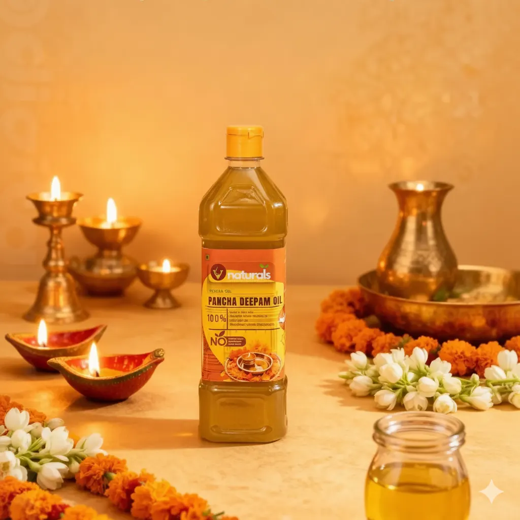 Pancha Deepam Oil – Traditional 5-Pooja Lamp Oil Blend for Hindu Rituals and Daily Spiritual Lighting