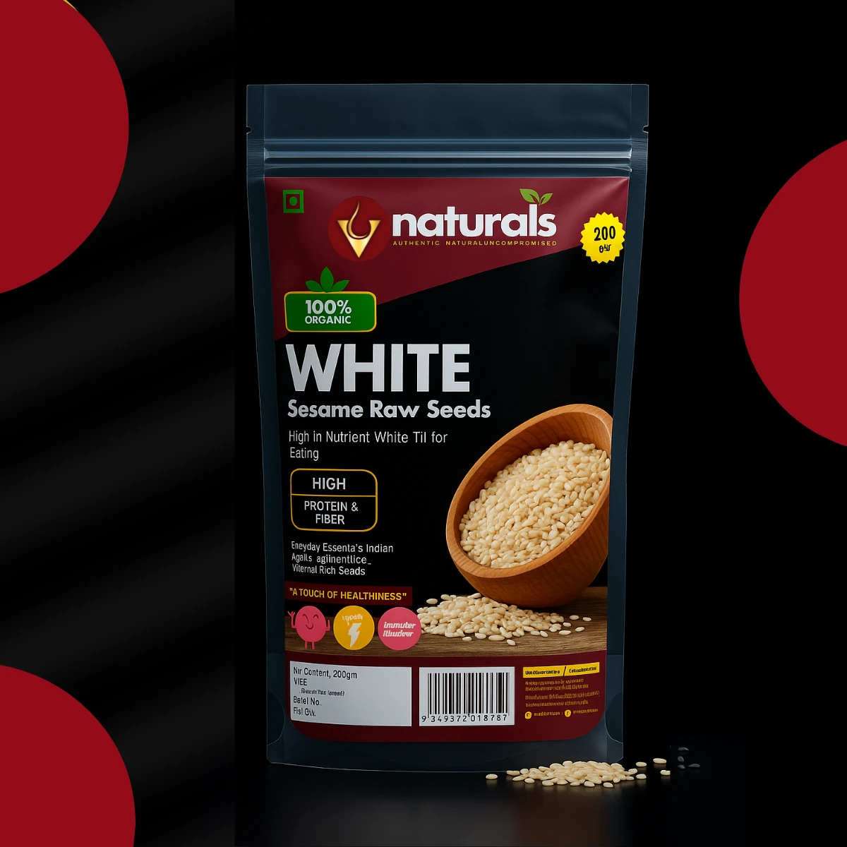 White Sesame Seeds – Raw & Natural for Cooking